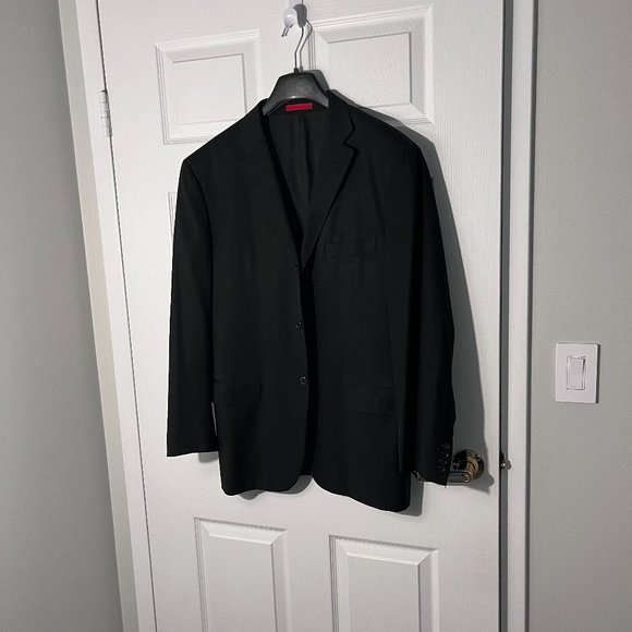 Isaia Black Aquaspider Sport Coat 44R - Picture 1 of 6